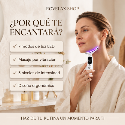 Masajeador Facial y de Cuello con Luz LED